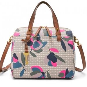 Fossil floral shoulder bag